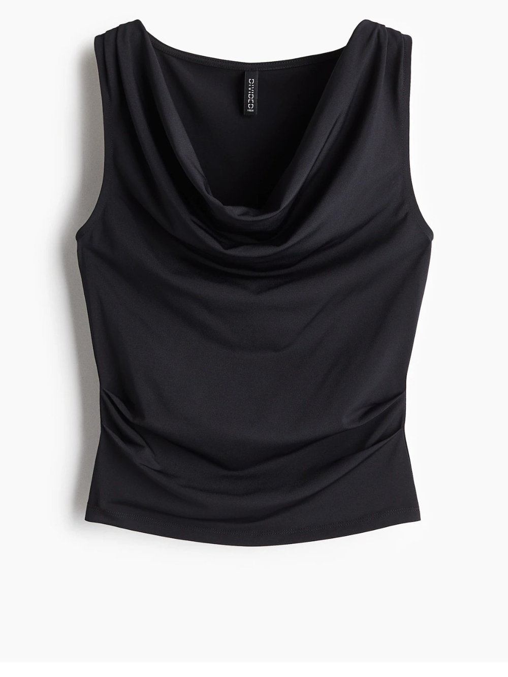 H&M Black Draped Cowl Neck Camisole